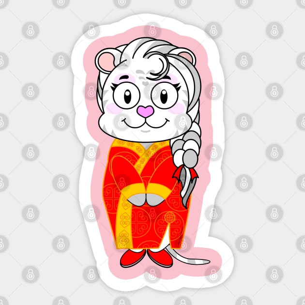 CNY: YEAR OF THE TIGER - LADY TIGER Sticker by cholesterolmind